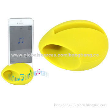 Silicone Egg Shape Mobile Speaker and Stand, Various Colors Available